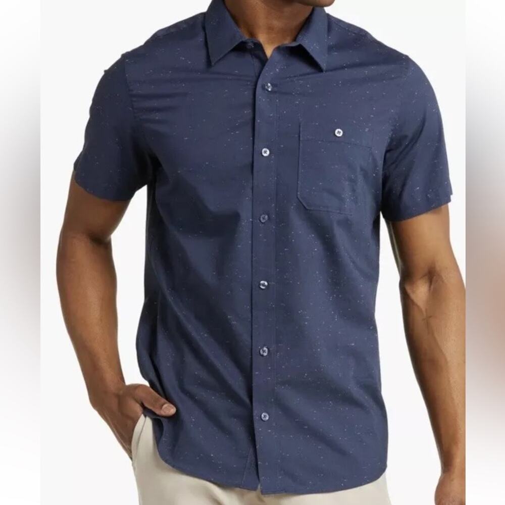 Travis Mathew Studebaker Regular Fit Casual Short Sleeve Shirt Size Medium